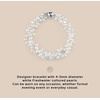 image:imageThe Pearl Source Real Pearl Bracelet for Women Sterling Silver Clasp Genuine AAAA Cultured Pearls 45mm White Pearl Bracelet 65 Length Fine Jewelry Gift75 Length